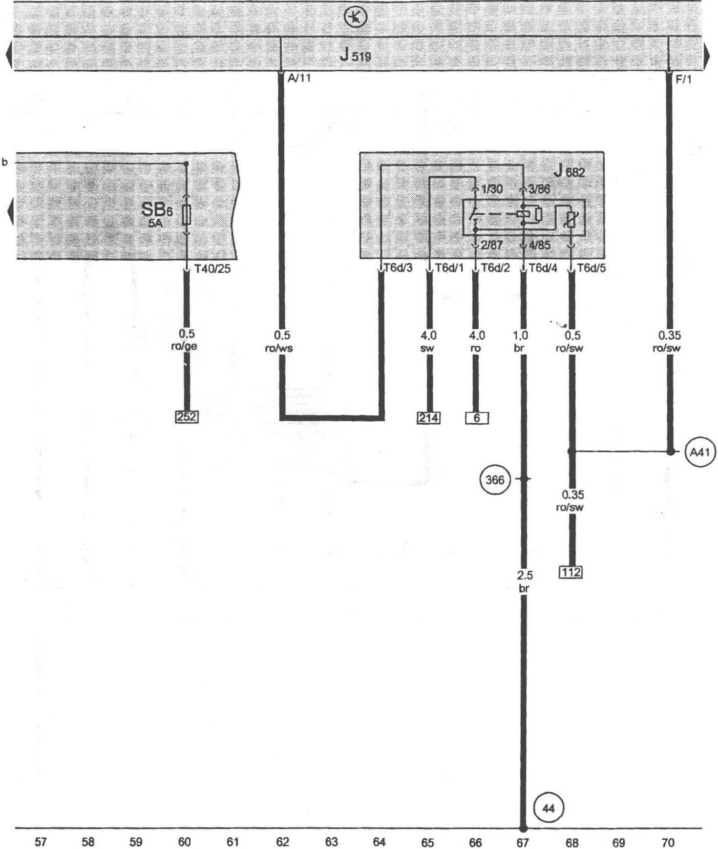 图1-1-7 车载电网控制单元、Kl.50供电继电器
